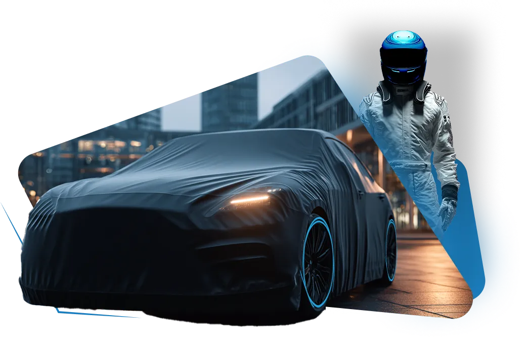 Samochód przykryty plandeką