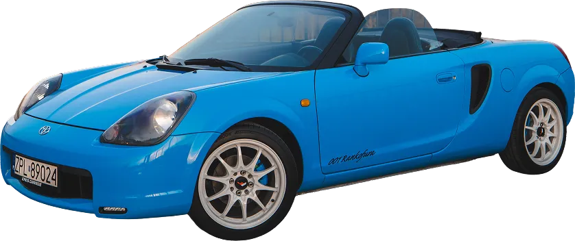 Biały sportowy samochód Toyota MR2